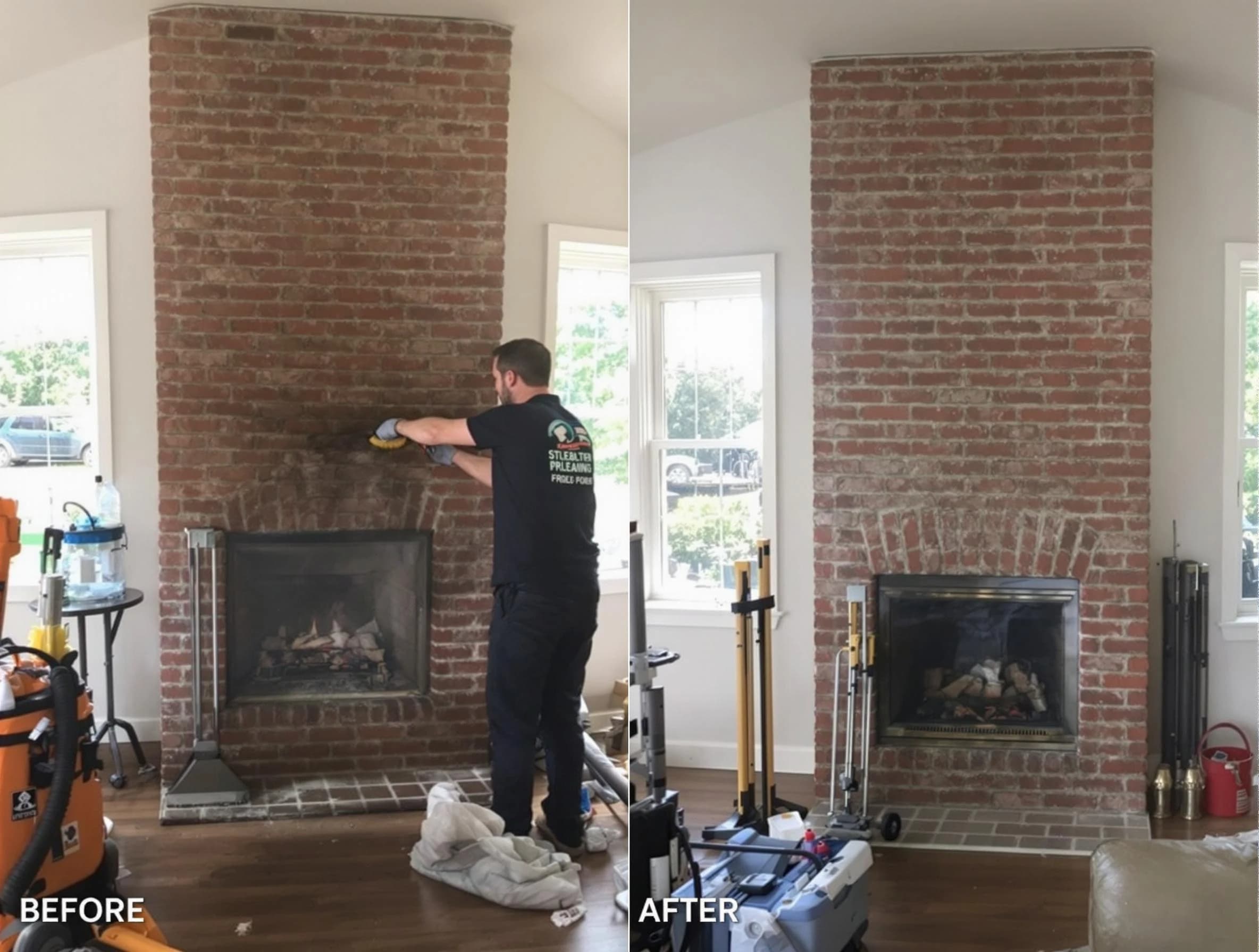 Finished chimney sweeping service by Lafayette Chimney Sweep in Lafayette, TN