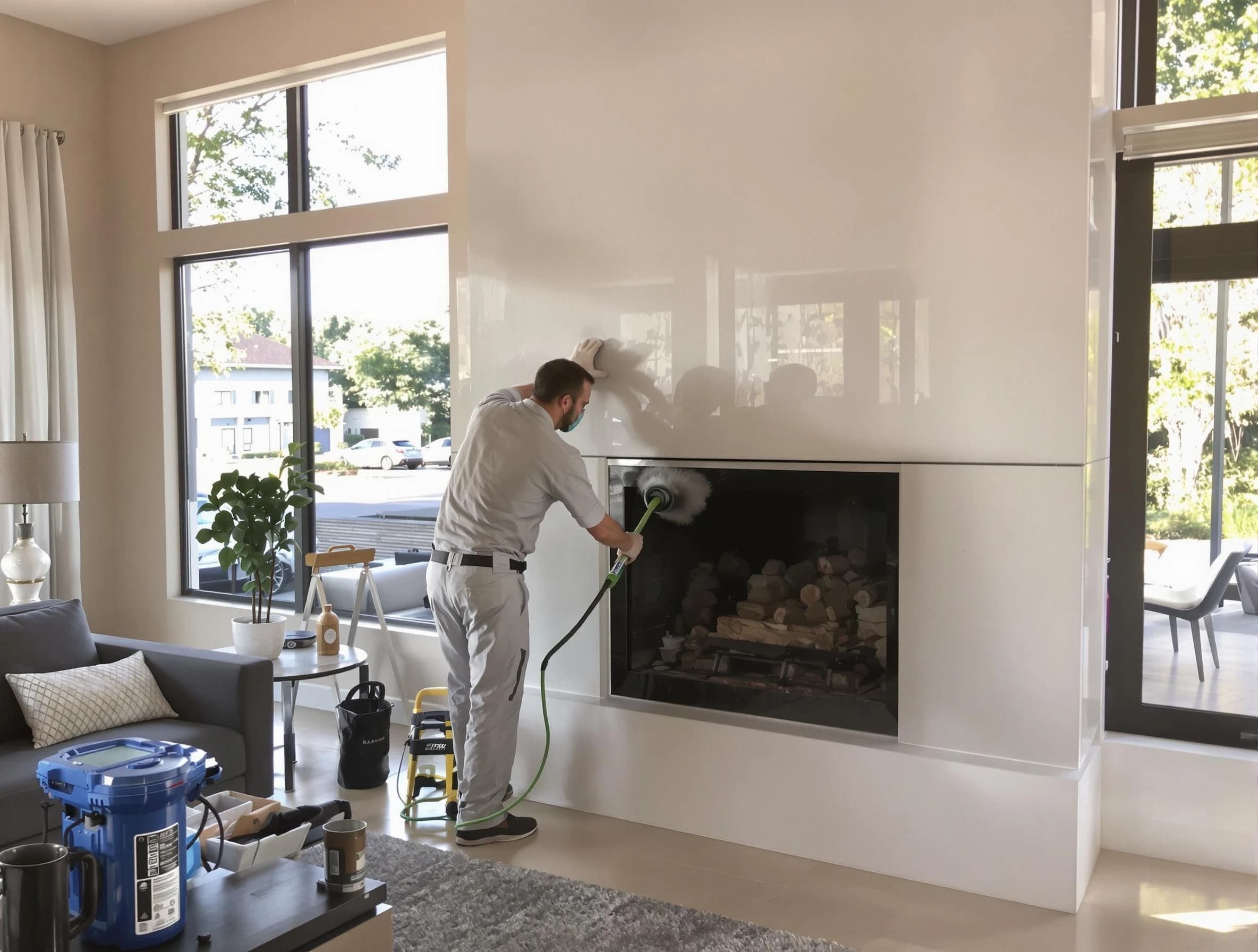 Lafayette Chimney Sweep performing thorough soot removal in Lafayette, TN