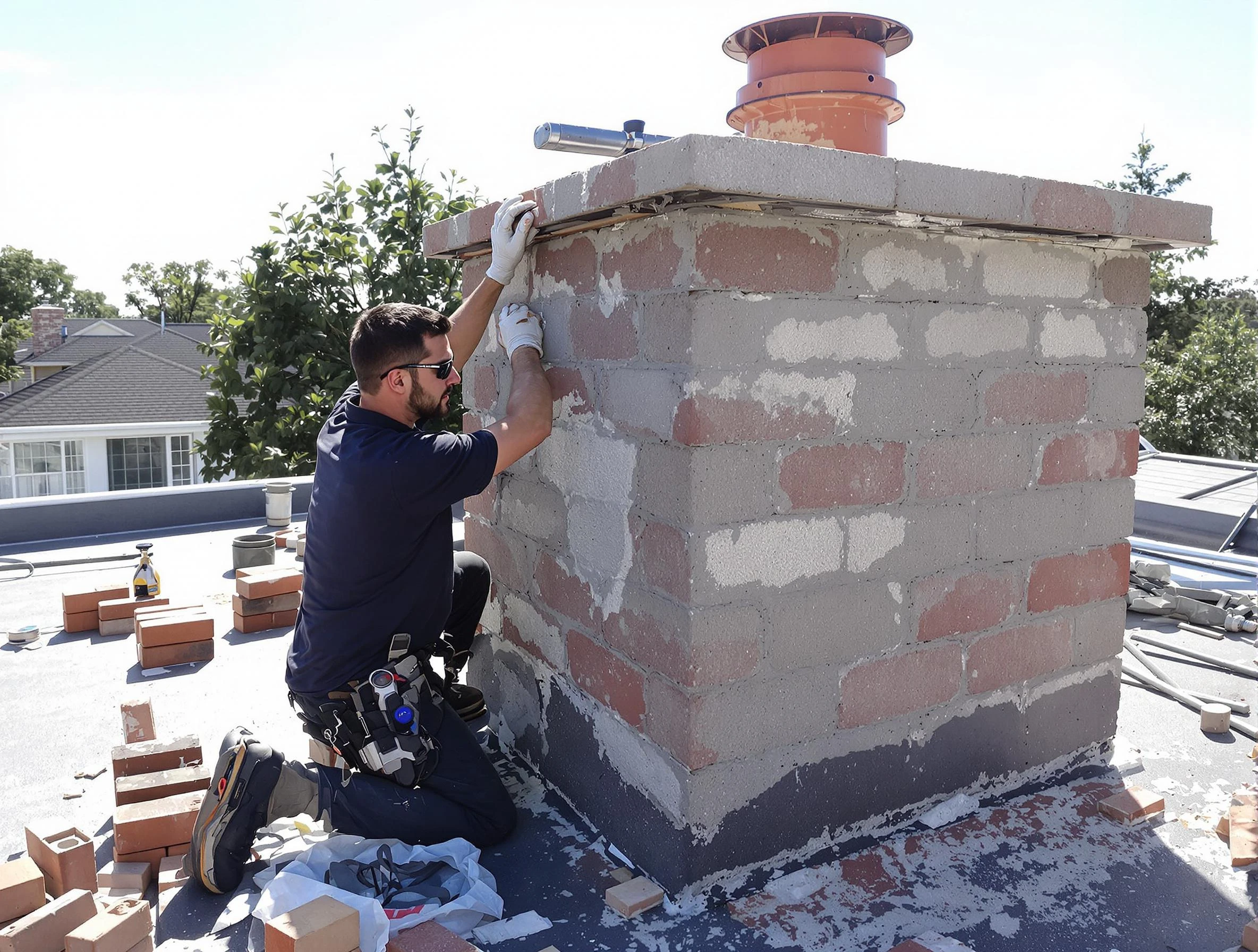 Advanced chimney repair process by Lafayette Chimney Sweep in Lafayette, TN