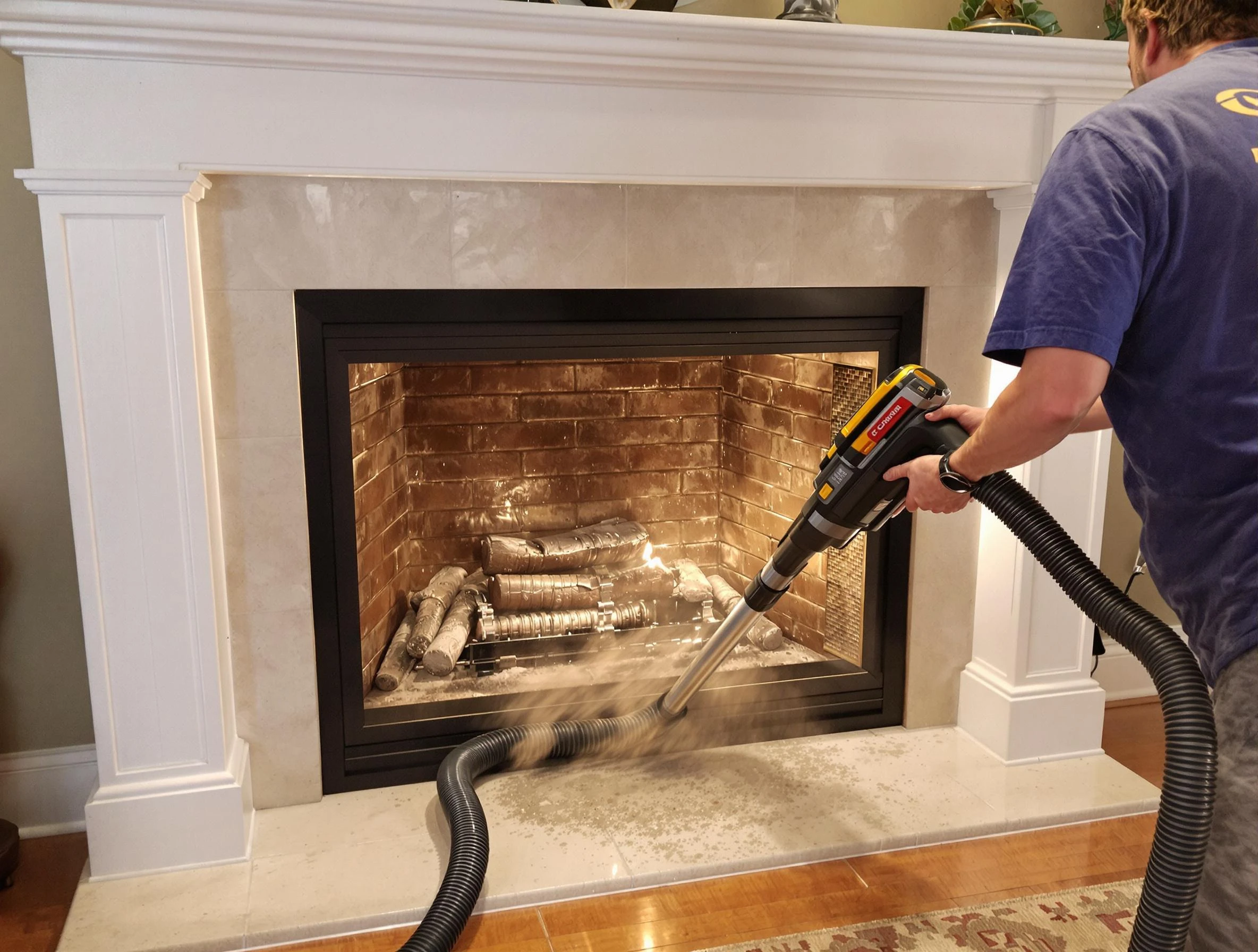 Fireplace cleaning performed by Lafayette Chimney Sweep in Lafayette, TN